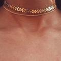 Free People Jewelry | Free People Layered Gold Cheveron Chain Choker Necklace | Color: Gold | Size: Os
