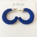 J. Crew Jewelry | J.Crew Chunky Beaded Hoop Earrings Nwt | Color: Blue | Size: Os