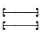 Youyijia 2PCS Wall Mounted Clothes Rail 105cm Clothes Rack Industrial Pipe Hanger Towel Rack Vintage Garment Bar Heavy Duty Wall Rail for Clothing Rod Hanging Display Holder for Bedroom Black