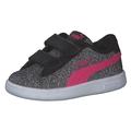 PUMA Baby Girls Smash V2 Glitz Glam V INF Sneaker, Black-Glowing Pink White, 8.5 UK Child