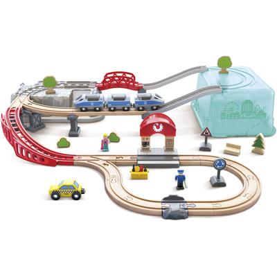 Spielzeug-Eisenbahn HAPE "Stadtbahn" Spielzeugfahrzeuge bunt Kinder Ab 3-5 Jahren