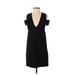 Missguided Cocktail Dress - Shift: Black Solid Dresses - Women's Size 4