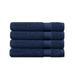 Delara 100% Organic Cotton Luxuriously Plush Bath Sheet GOTS & OEKO-TEX Certified Terry Cloth/100% Cotton in Blue | Wayfair DEL4PACKBSNAVYBLUE