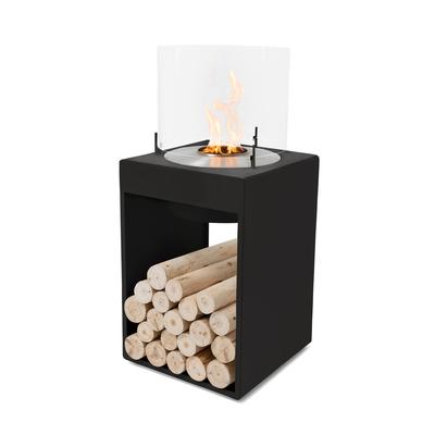 EcoSmart POP 8T [Design Ethanol Kamin]: Schwarz - mit Schutzhülle