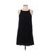 Monteau Casual Dress - Shift Scoop Neck Sleeveless: Black Print Dresses - Women's Size Medium