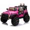 Happy Kids - Macchina Elettrica per Bambini 2 Posti Ruote eva Maxi Fuoristrada 12V Rosa