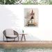 August Grove® Cecile Baird 'Chair w/ Jug & Flag' Outdoor Canvas All-Weather Canvas/Canvas, Wood | 19 H x 14 W x 1.5 D in | Wayfair