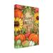 August Grove® Melinda Hipsher 'Happy Fall Pumpkins' Outdoor Canvas Wood in Brown/Green/Orange | 24 H x 16 W x 1.5 D in | Wayfair