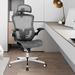 Inbox Zero Kukulski Ergonomic Mesh Office Chair w/ 2D Arms Adjustable Headrest/Lumbar Support, Tilt Function Upholstered/Mesh in Gray | Wayfair