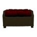 RSH DÃ©cor Indoor Outdoor Single Tufted Ottoman Replacement Cushion **CUSHION ONLY** made with Sunbrella fabric 22 x 20 Canvas Burgundy