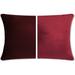 12 x 20 Throw Pillow - AZ Maroon: 2 PCS / 4 Sided. Luxurious Premium Memory Foam Pillow with Reversible Cover Microsuede/Microplush Fabric. Forever Fluffy Beautiful & Supportive. Soft & Comfy.