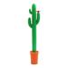 4 Pieces Cactus Pens Cactus Shaped Roller Pens Kids Black Cactus Gel Ink Pens Saguaro Shaped Pen with Flower for Office School Student Gift Supplies (Cute Style)