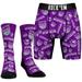 Men's Rock Em Socks Purple Sacramento Kings All-Over Logo Boxer Briefs & Crew Combo Pack