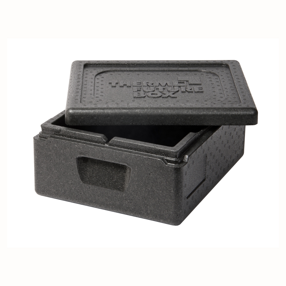 Thermo Future Box, GN 1/2 Premium, Isolierbox schwarz mit Deckel, 117 mm tief, 10 Liter, robust, nachhaltig aus EPP Image
