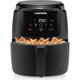 Chefman Digital Air Fryer, One-Touch Control, 4 Cooking Presets, Adjustable Time And Temperature, Fry With 98% Less Oil, LED Shake Reminder, Family Size, 4.75-Litre, Black