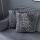 LIGICKY Set of 2 Luxury Series Glitzy Sequin Throw Pillow Covers Sparkling Decorative Square Cushion Cover Pillow Cases for Sofa Couch Bedroom Home Party Decor (18 x 18 Inches, Silvery Grey)