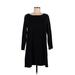 Purejill Casual Dress - Sweater Dress: Black Solid Dresses - Women's Size Medium