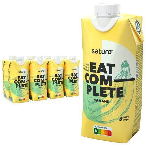 Saturo Trinknahrung Vegan Banane | Astronautennahrung Mit Protein Trinkmahlzeit Nährstoffen 8×330 ml