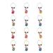 Wine Things 12-Piece Wine Charms/Wine Glass Tags/Drink Markers for Stem Glasses, Wine Tasting Party (Flamingo)