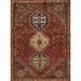 Shiraz Persian Vintage Area Rug Bedroom Handmade Wool Carpet - 3'7"x 5'0"