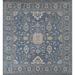 Blue Ziegler Indian Area Square Area Rug Handmade Wool Carpet - 9'3"x 9'4"