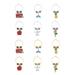 Wine Things 12-Piece Wine Charms/Wine Glass Tags/Drink Markers for Stem Glasses, Wine Tasting Party (Hawaii)