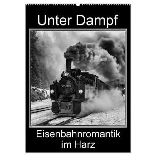 Unter Dampf. Eisenbahnromantik Im Harz (Wandkalender 2024 Din A2 Hoch), Calvendo Monatskalender