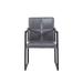 Armchair - Latitude Run® Chair-5.25 21.46" Wide Armchair Faux Leather in Gray/Brown | 33.27 H x 21.46 W x 24.8 D in | Wayfair