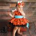 dmqupv Girls Dresses Toddler Kids Caveman Girls Dog Bones Historical Cavegirl Mesh Tulle Dress Princess Outfits Baby Clothes Dress+Headband Orange 18-24 Months