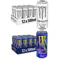 Monster Energy Drinks 12 Pack 500ml (12 Cans Ultra White & 12 Cans Lewis Hamilton Zero Sugar) BY SHOP 4 LESS