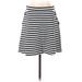 Ann Taylor LOFT Casual A-Line Skirt Mini: Blue Print Bottoms - Women's Size Small