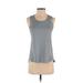 Nike Active Tank Top: Gray Color Block Activewear - Women's Size Small