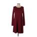 Gap Casual Dress - A-Line: Red Solid Dresses - Women's Size Small