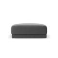 Pouf 1 place en tissu velours gris