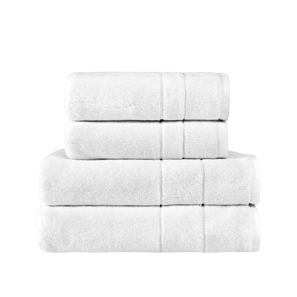 Ensemble de bain 4 pièces 650 g/m² blanc