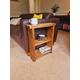 Solid Wood Double Shelf Sofa Table Narrow Side Table - Various Sizes & Colours Available