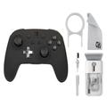 PowerA - Enhanced Wireless Controller for Nintendo Switch - Black With Cleaning Electric kit Bolt Axtion Bundle Like New