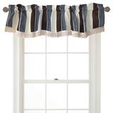 Violet Linen Decorative Deluxe Chenille, Striped Design, 60" x 15", Straight, Rod Pocket Curtain Valance
