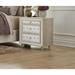 Coaster Furniture Antonella 3-drawer Upholstered Nightstand Ivory/Camel And Grey