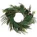 Mixed Foliage with Berries Artificial Christmas Wreath, 20-Inch, Unlit - Green