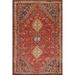Vegetable Dye Abadeh Persian Vintage Area Rug Hand-Knotted Wool Carpet - 4'3"x 6'9"
