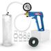 LeLuvÂ® Maxi Penis Pump w/ Blue Handle Clear Hose + Protected Gauge | TPR Sleeve 4 Constriction Rings | 9 x 2.50 Cylinder