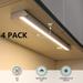 TORCHSTAR 4 Pack 22 3CCT LED Under Cabinet Light Hardwired& Plug-in Swivel& Dimmable& Linkable 3000K/4000K/5000K Selectable