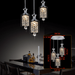 3 Pack Crystal Pendant Light Modern Crystal Chandelier Ceiling Lights Pendant