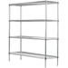 21 Deep x 60 Wide x 96 High 4 Tier Gray Starter Shelving Unit