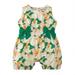 Holiday Savings Deals! Kukoosong Baby Girl Clothes Baby Bodysuits Newborn Baby Girls Clothes Bodysuit Floral Bowknot Sleeveless Short Jumpsuit Green 68