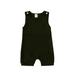 Holiday Savings Deals! Kukoosong Baby Boy Girl Clothes Baby Bodysuits Newborn Infant Baby Boys Girls Sleeveless Solid Romper Jumpsuit Green 90