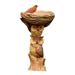 JeashCHAT Bird Bath for Outdoors Clearance Large Bowl Bird Feeder with Pedestal Garden Decor Cute Animal Statue Ornament for Outdoor Indoor Yard Lawn