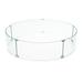 AMS Fireplace 36 Round Fire Pit Glass Wind Guard | Clear Tempered Glass Flame Protective Pane. Wind Resistant with Aluminum Corner Bracket and Rubber Feet.