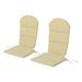 Noble House Malibu Outdoor Fabric Adirondack Chair Cushions in Beige (Set of 2)